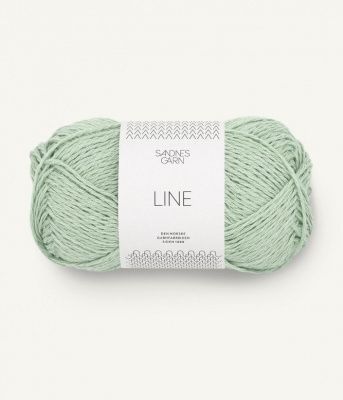 Sandnes Garn Line (pistajis 8532)  53% хлопок, 33% вискоза, 14% лен 50 гр/110 м
