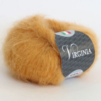 Пряжа SEAM VIRGINIA ( 28 медово желтый) Состав: 30% мохер 40% акрил 30% нейлон; 25г/225м